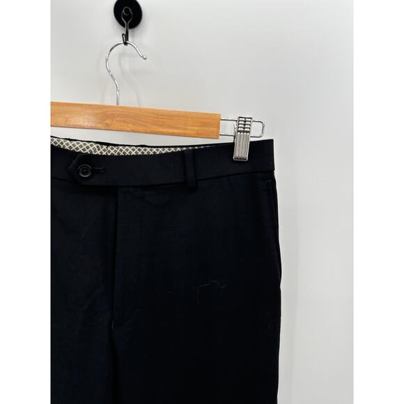 Tallia Pants Boys 18 REGULAR Black Wool Polyester Blend Dress Pants - Picture 3 of 6